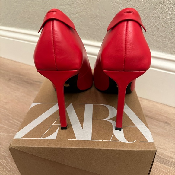 Zara Red Stiletto High Heels size 8 - Picture 11 of 14